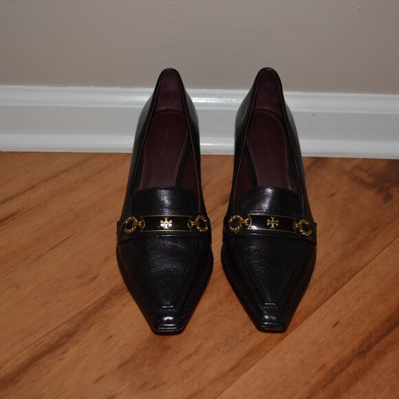 Tory Burch Perfect black leather Perrine Pointed Toe Pump/Heels, sz 9M - Picture 3 of 14